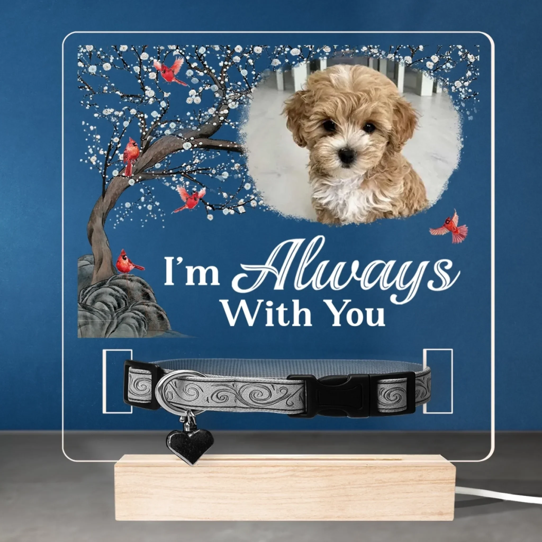 Custom Photo I'm Always With You - Memorial Personalized Custom Pet Loss Memorial Light - Sympathy Gift For Pet Owners, Pet Lovers - Image 3