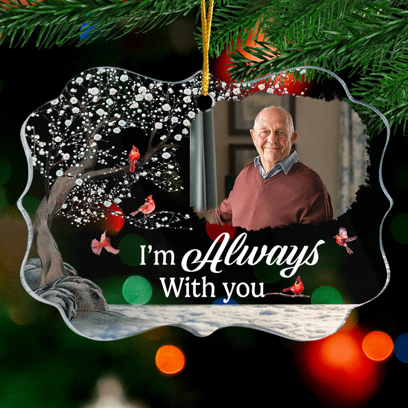 Custom Photo I'm Wherever You Go - Memorial Personalized Custom Ornament - Acrylic Benelux Shaped - Christmas Gift, Sympathy Gift For Family Members - Image 2