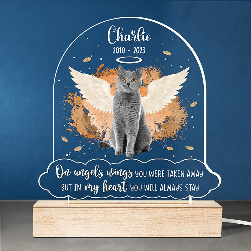 Custom Photo In My Heart You Will Always Stay - Memorial Personalized Custom Shaped 3D LED Light - Sympathy Gift For Pet Owners, Pet Lovers - Image 2
