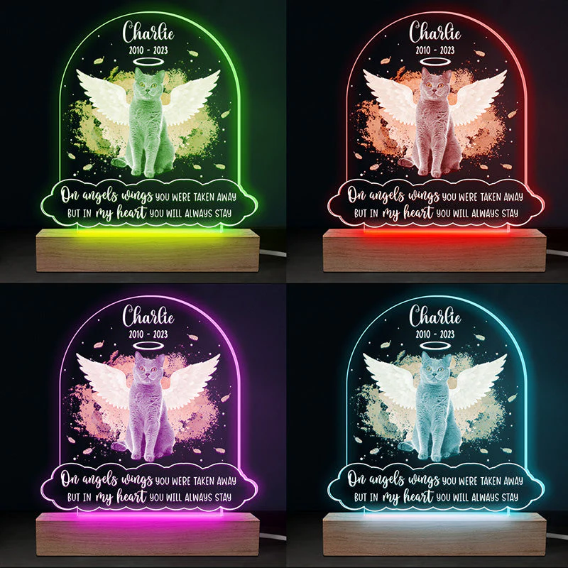 Custom Photo In My Heart You Will Always Stay - Memorial Personalized Custom Shaped 3D LED Light - Sympathy Gift For Pet Owners, Pet Lovers - Image 4