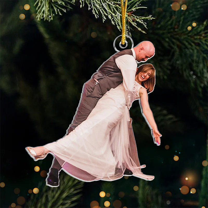 Custom Photo In Your Arms, I've Found My Home - Couple Personalized Custom Ornament - Acrylic Custom Shaped - Christmas Gift For Husband Wife, Anniversary - Image 4