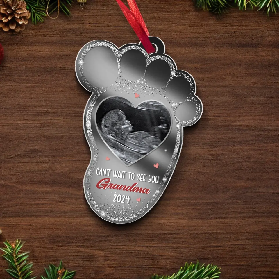Custom Photo Jingle Bells, Baby Smells, All Merry And Nice - Family Personalized Custom Mirrored Acrylic Ornament - Christmas Gift For Baby Kids, Newborn Baby - Image 11
