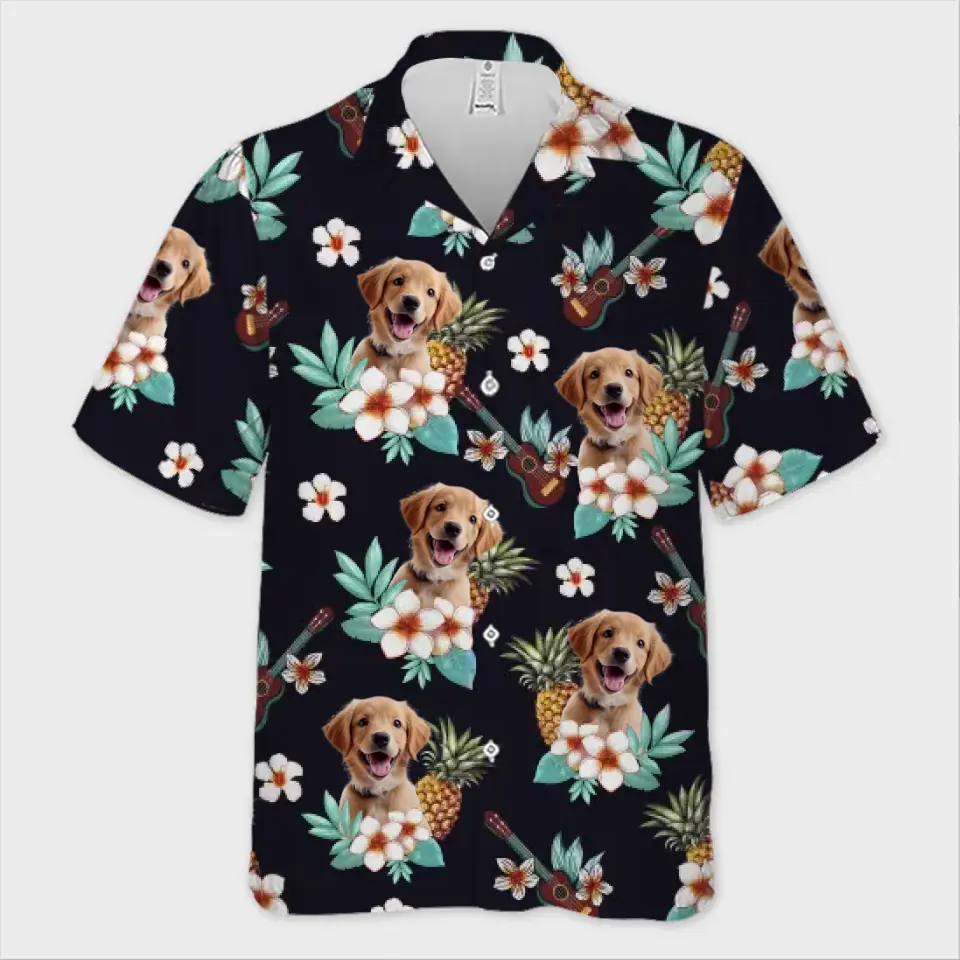 Custom Photo Keep Calm And Beach On - Dog & Cat Personalized Custom Unisex Tropical Hawaiian Aloha Shirt - Summer Vacation Gift, Gift For Pet Owners, Pet Lovers - Image 2
