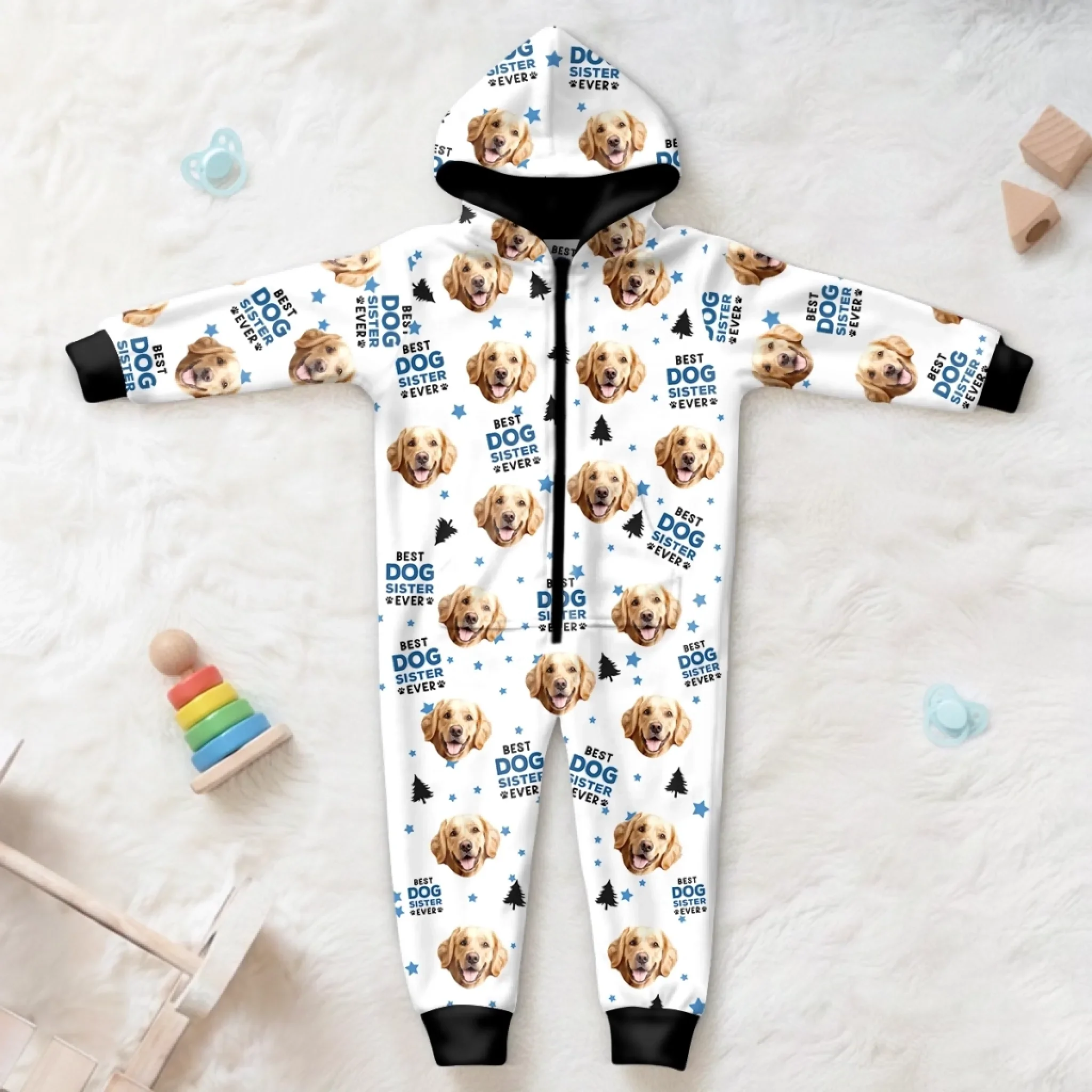 Custom Photo Kids Onesie - Personalized Christmas Birthday Gifts For Dog Cat Lovers, Dog Dad And Mom, Cat Owners - Snuggles, Giggles And Puppy Love - Image 4