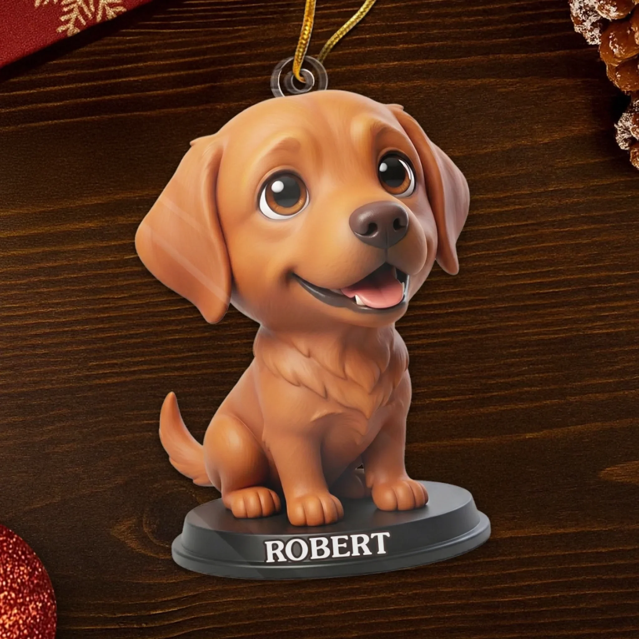 Custom Photo Labrador Retriever Acrylic Ornament - Personalized Christmas Birthday Gifts For Dog Cat Lovers, Dog Dad And Mom, Cat Owners - Cuteness Overload On The Tree - Image 5
