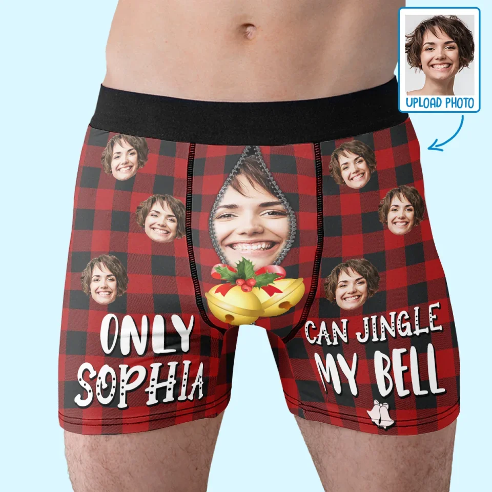 Custom Photo Laughter Lasts Longer Than Any Fancy Gift - Funny Personalized Custom Boxer Briefs, Men's Boxers - Christmas Gift For Boyfriend, Husband, Anniversary - Image 3
