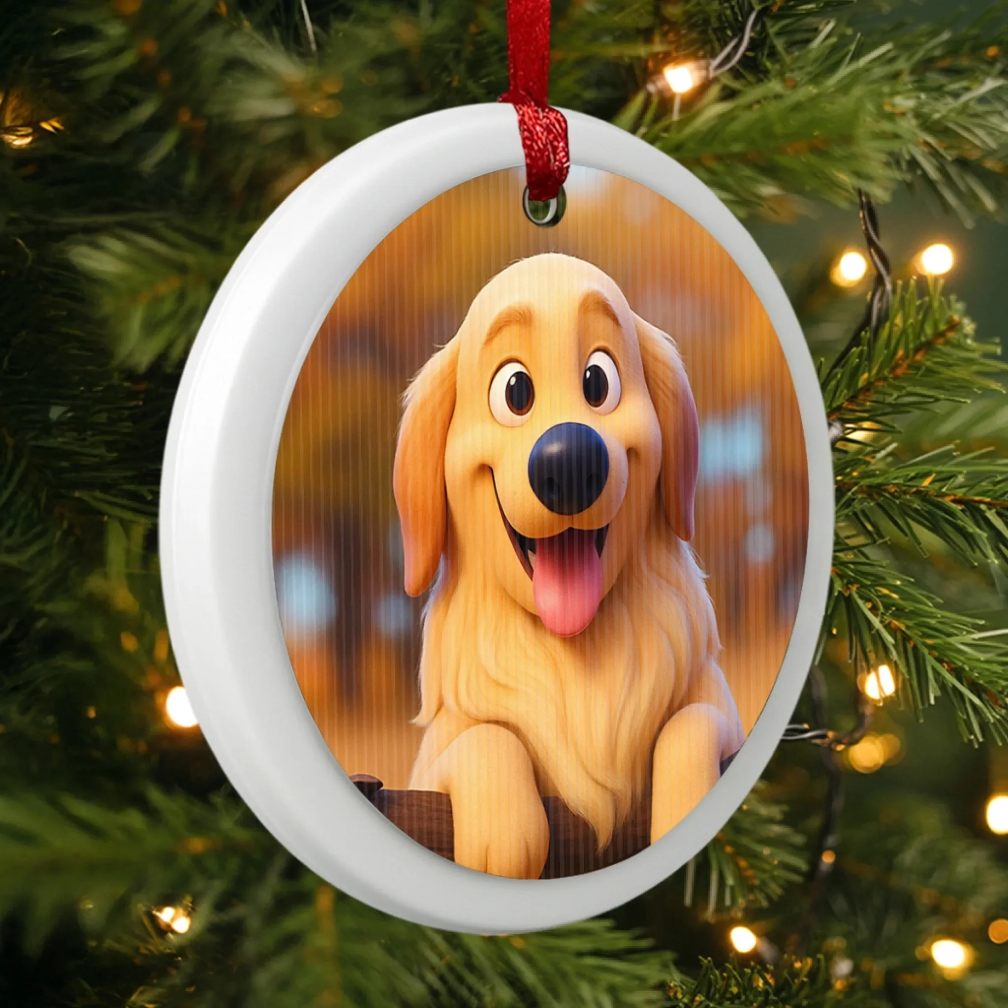 Custom Photo Lenticular Crystal Ornament - Personalized Christmas Birthday Gifts For Dog Cat Lovers, Dog Dad And Mom, Cat Owners - Furry Friends, Festive Hearts - Image 4