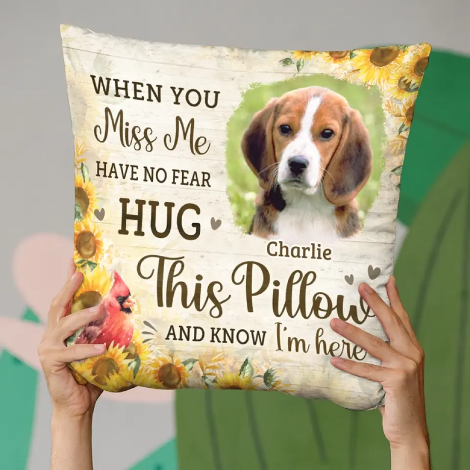 Custom Photo Let This Pillow Fill The Emptiness In Your Arms - Memorial Personalized Custom Pillow - Sympathy Gift, Gift For Pet Owners, Pet Lovers - Image 4