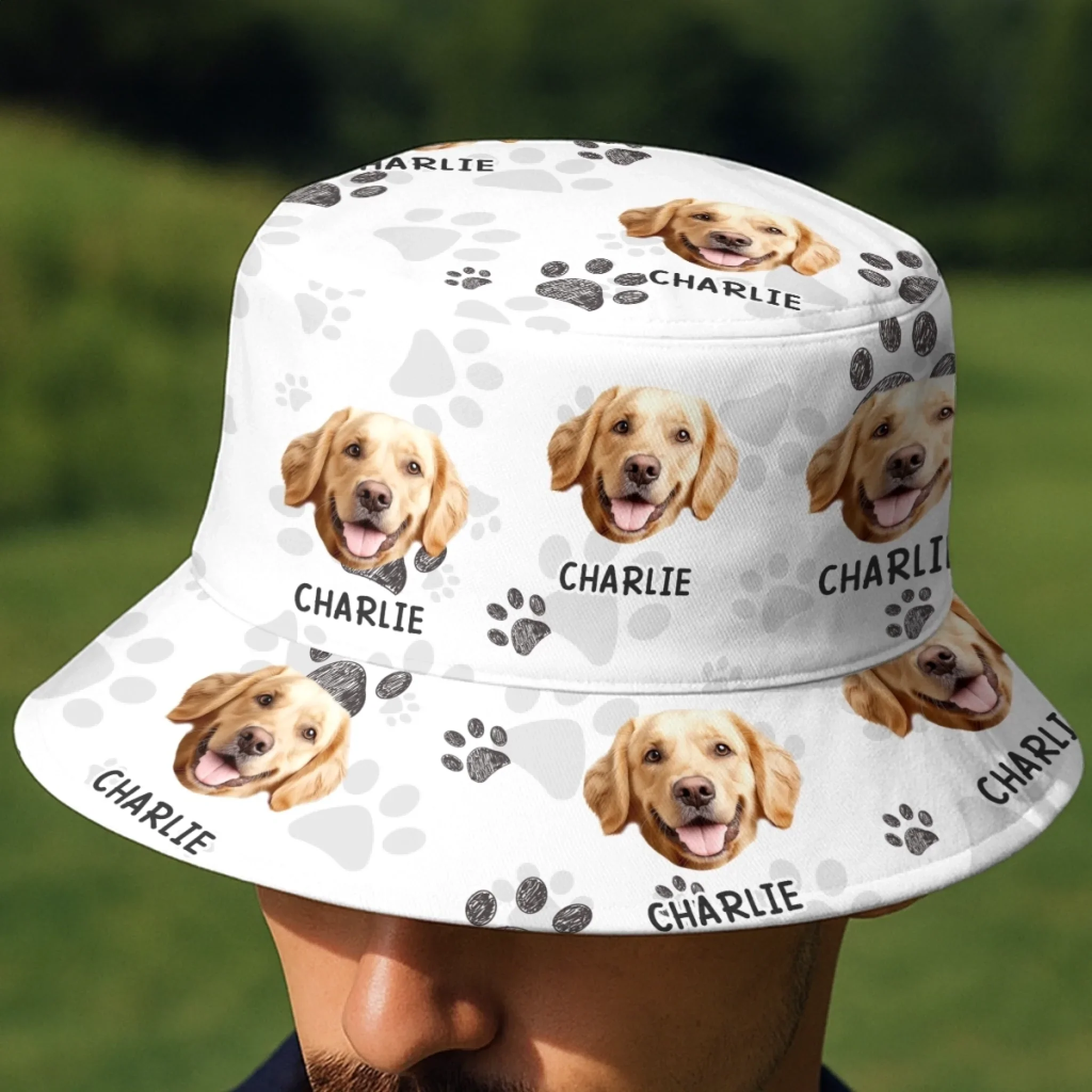 Custom Photo Life’s Better With Paws - Dog & Cat Personalized Custom Bucket Hat - Summer Vacation Gift For Pet Owners, Pet Lovers - Image 3