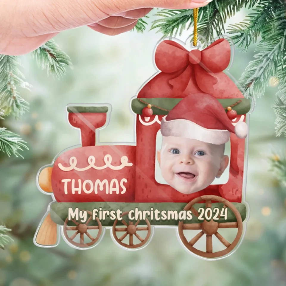 Custom Photo Little Smiles Light Up Every Festive Moment - Family Personalized Custom Ornament - Acrylic Custom Shaped - Christmas Gift For Baby Kids, Newborn Baby, First Christmas - Image 4