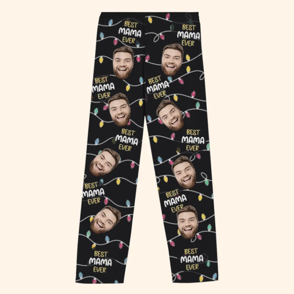 Custom Photo Love, Fun, And Holiday Cheer - Family Personalized Custom Pajama Pants - Christmas Gift For Mom, Grandma - Image 2