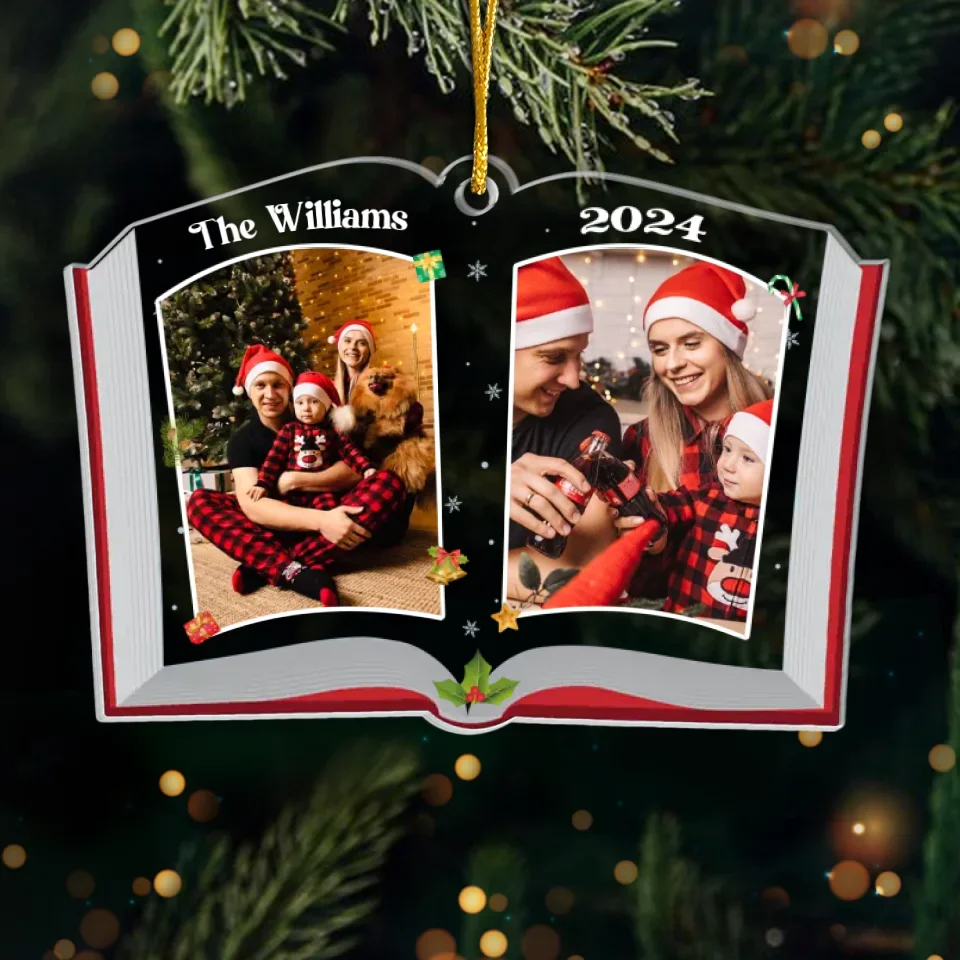 Custom Photo Love Grows Best In Families - Family Personalized Custom Ornament - Acrylic Custom Shaped - Christmas Gift For Family Members - Image 2