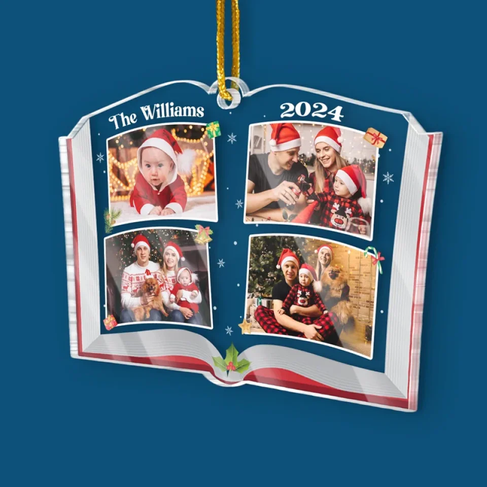 Custom Photo Love Grows Best In Families - Family Personalized Custom Ornament - Acrylic Custom Shaped - Christmas Gift For Family Members - Image 3