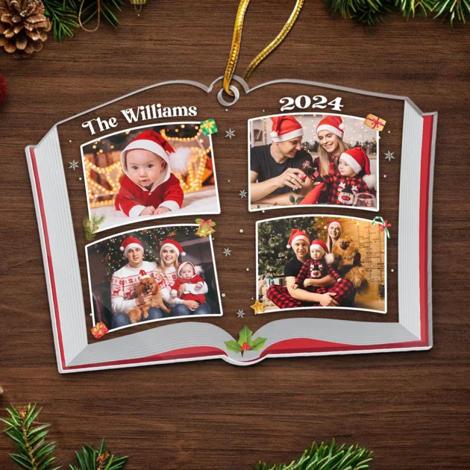 Custom Photo Love Grows Best In Families - Family Personalized Custom Ornament - Acrylic Custom Shaped - Christmas Gift For Family Members - Image 5