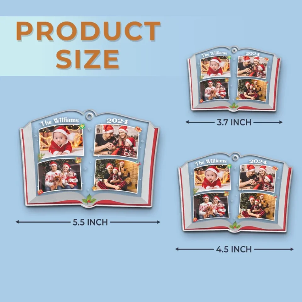 Custom Photo Love Grows Best In Families - Family Personalized Custom Ornament - Acrylic Custom Shaped - Christmas Gift For Family Members - Image 6