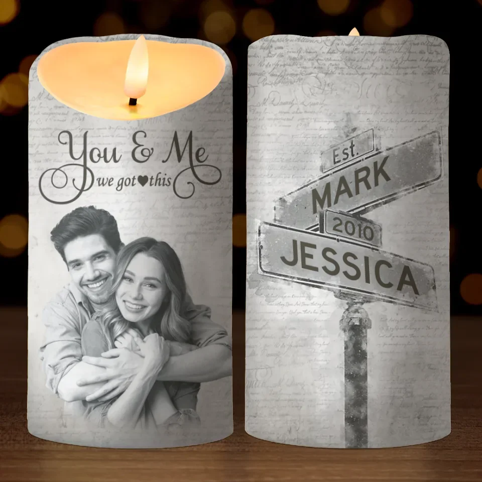 Custom Photo Love Is Better When We’re Together - Couple Personalized Custom LED Candle - Christmas Gift For Husband Wife, Anniversary - Image 2