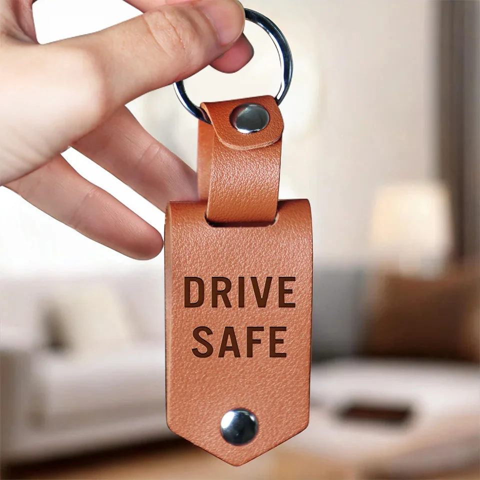 Custom Photo Love Starts With You - Couple Personalized Custom Engraved Leather Keychain - Gift For Husband Wife, Anniversary - Image 4