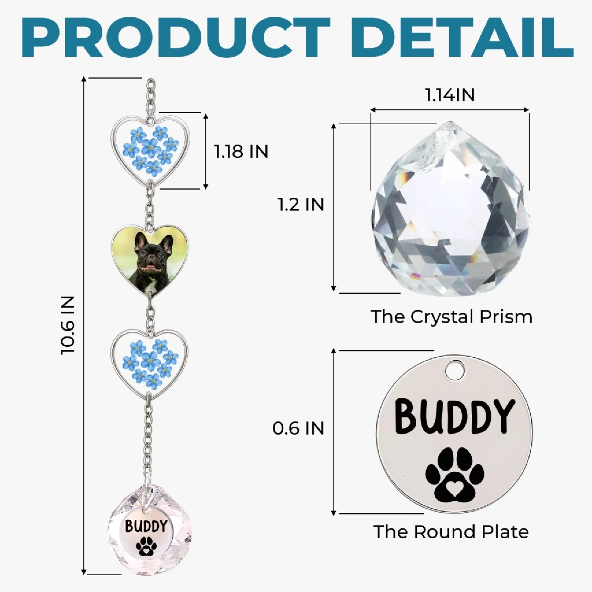 Custom Photo Memorial Crystal Suncatcher - Personalized Pet Memorial Sympathy Gifts For Dogs, Cats - Forever Shining In My Heart - Image 5