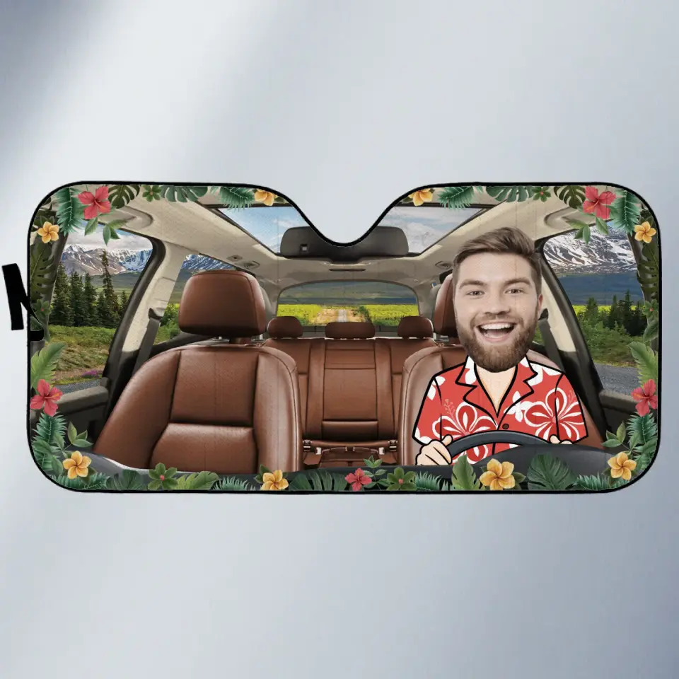 Custom Photo Memories Are Made Mile By Mile - Family Personalized Custom Auto Windshield Sunshade, Car Window Protector - Gift For Family Members - Image 2