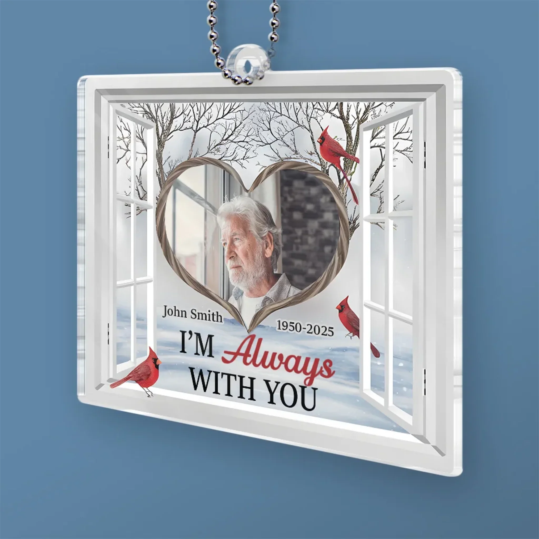 Custom Photo Memories Keep Us Together - Memorial Personalized Custom Car Ornament - Acrylic Custom Shaped - Sympathy Gift For Family Members - Image 3