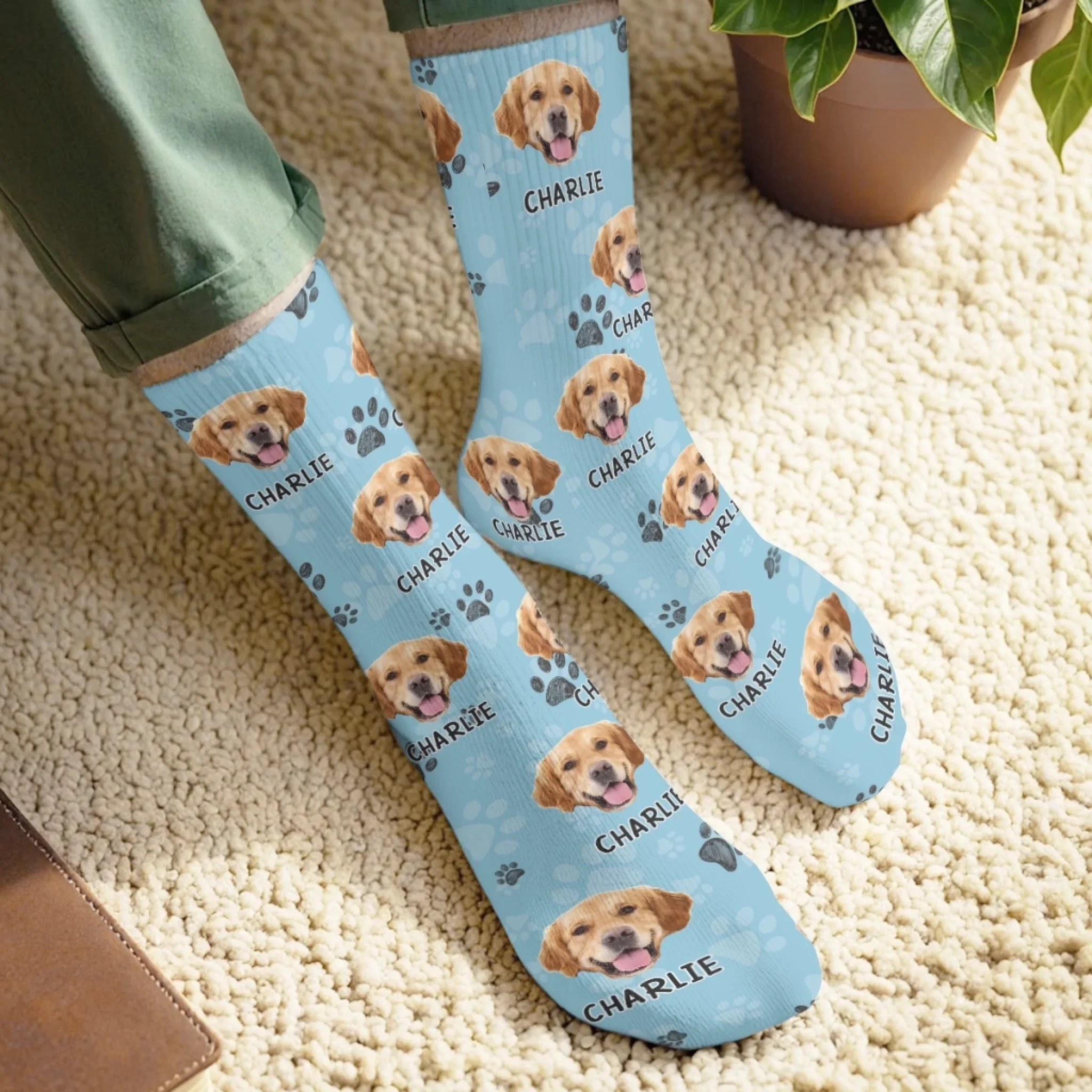 Custom Photo Middle Tube Socks - Personalized Birthday Gifts For Dog Cat Lovers, Dog Dad And Mom, Cat Owners - Professional Poop Picker - Image 3