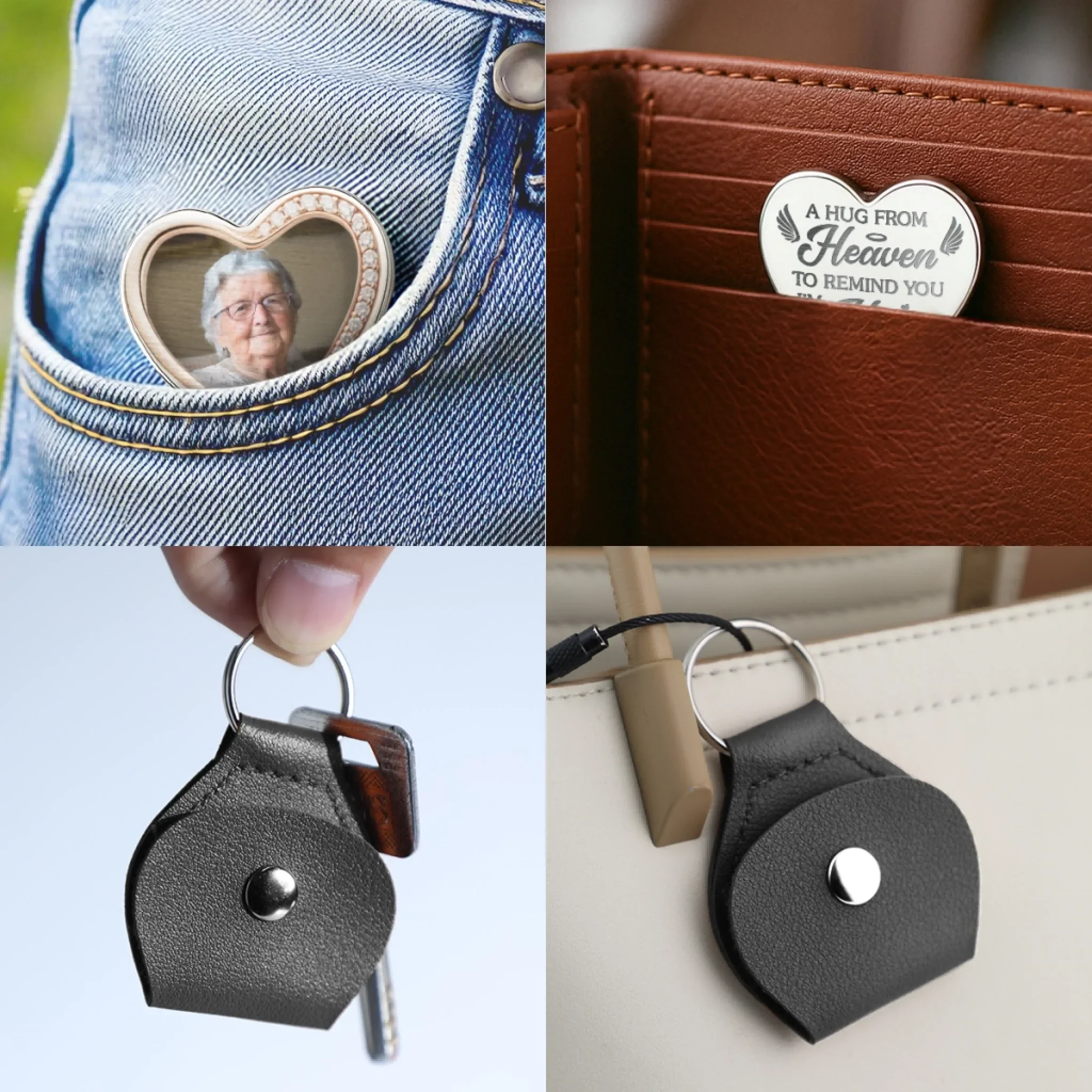 Custom Photo Missed Beyond Words - Memorial Personalized Custom Heart Pocket Hug - Sympathy Gift For Family Members - Image 5