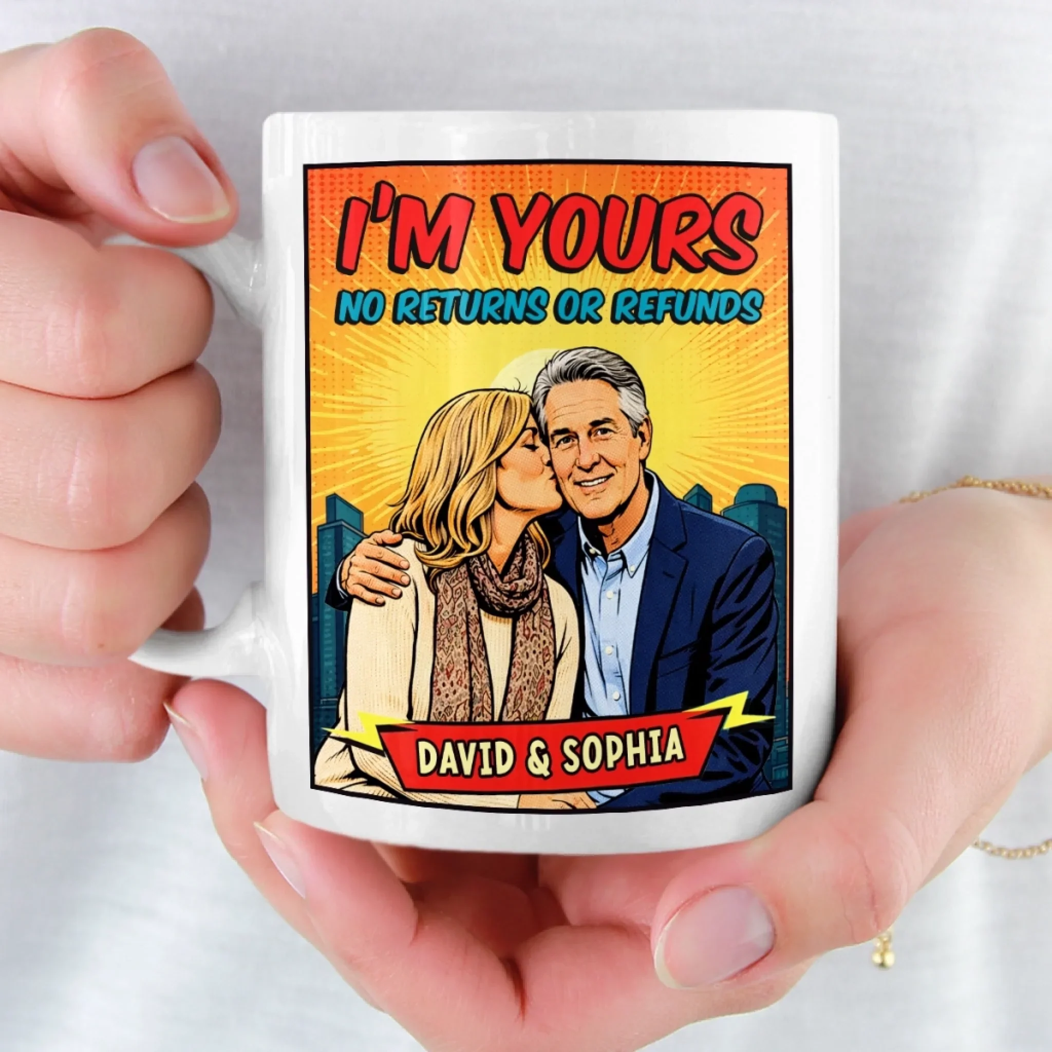Custom Photo Mug - Personalized Anniversary Wedding Gifts For Husband And Wife, Him And Her - Built On Care And Trust - Image 6