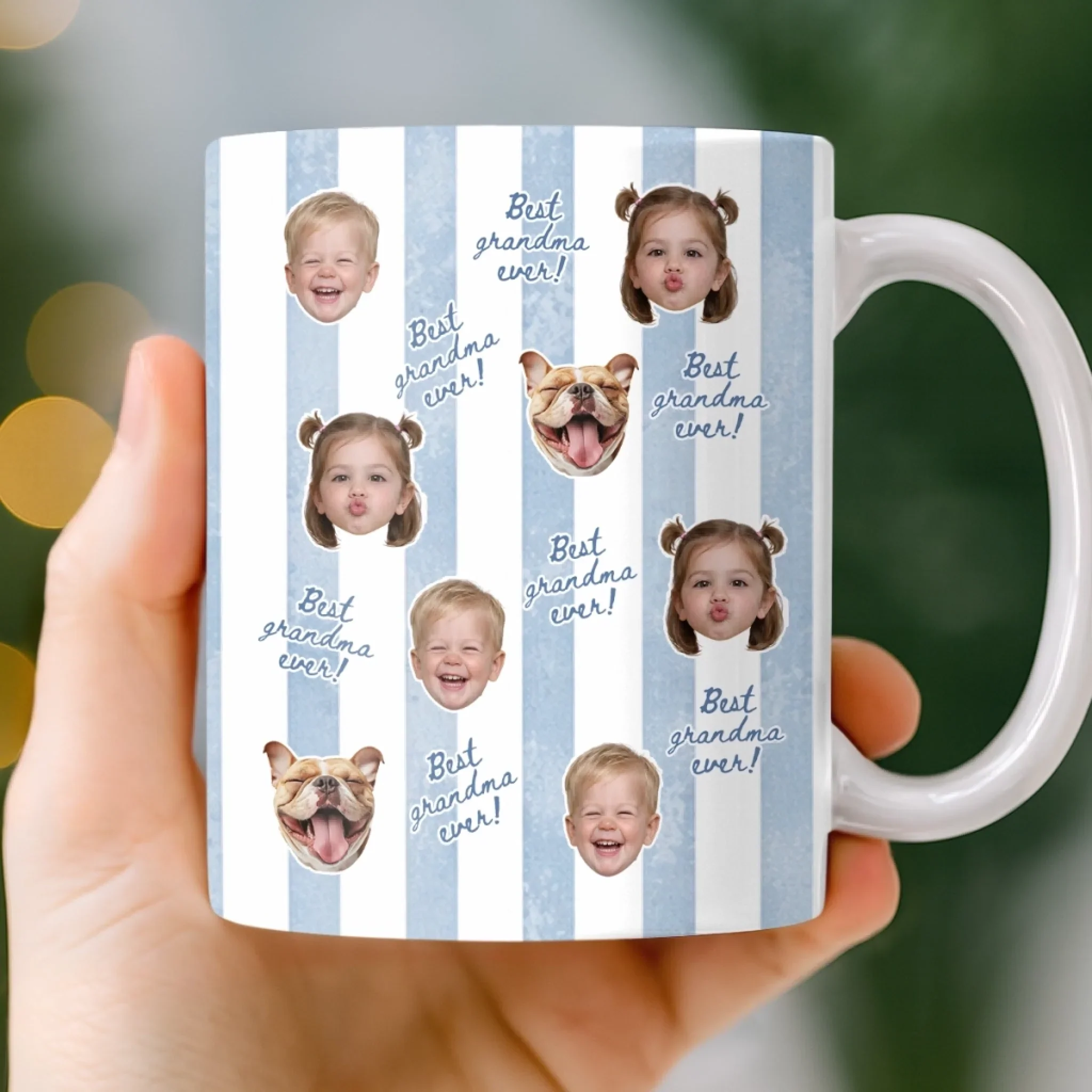 Custom Photo Mug - Personalized Mother's Day, Baby Shower, Gender Reveal Gifts For New Moms, New Grandma - Grandkids Make Everything Better - Image 2