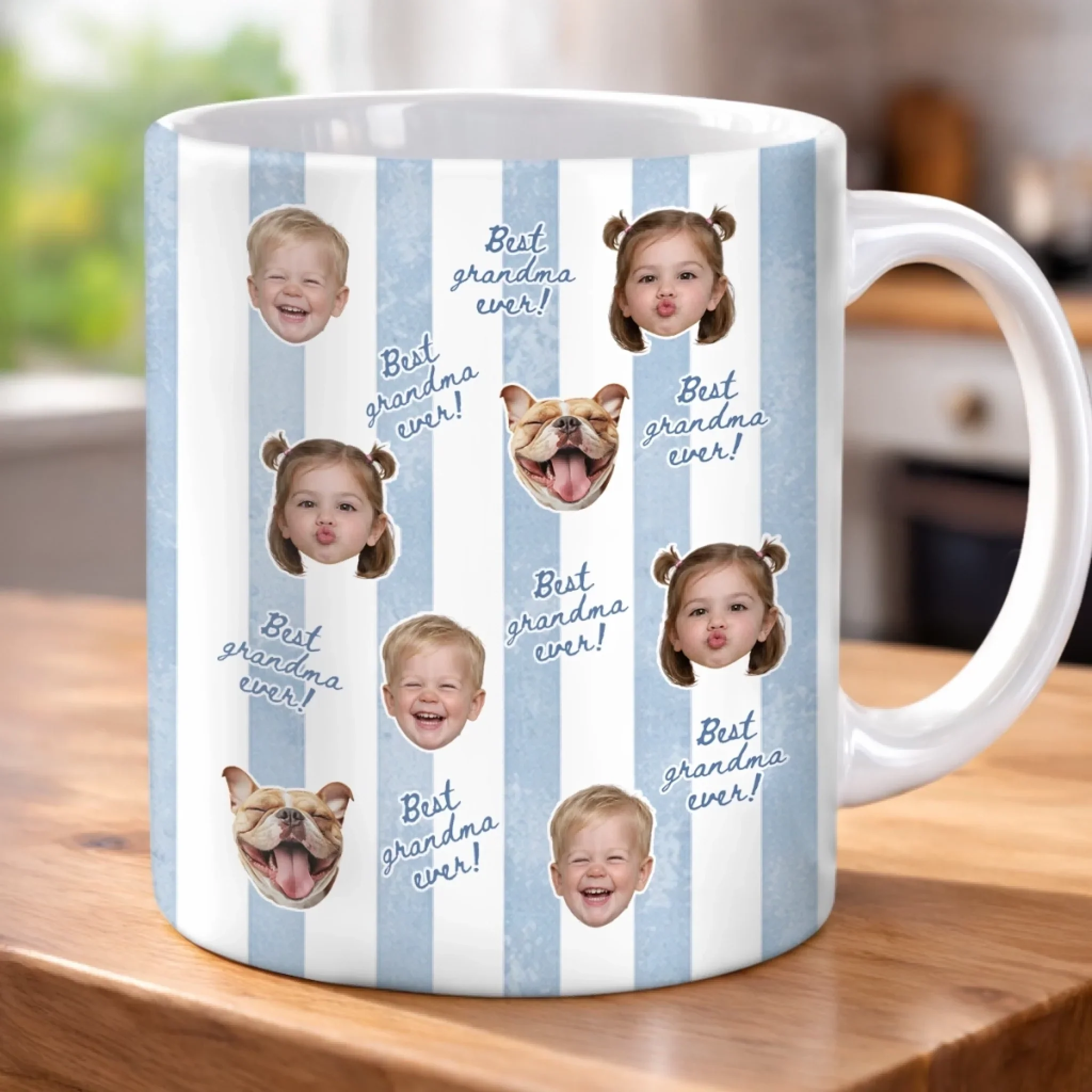 Custom Photo Mug - Personalized Mother's Day, Baby Shower, Gender Reveal Gifts For New Moms, New Grandma - Grandkids Make Everything Better - Image 4