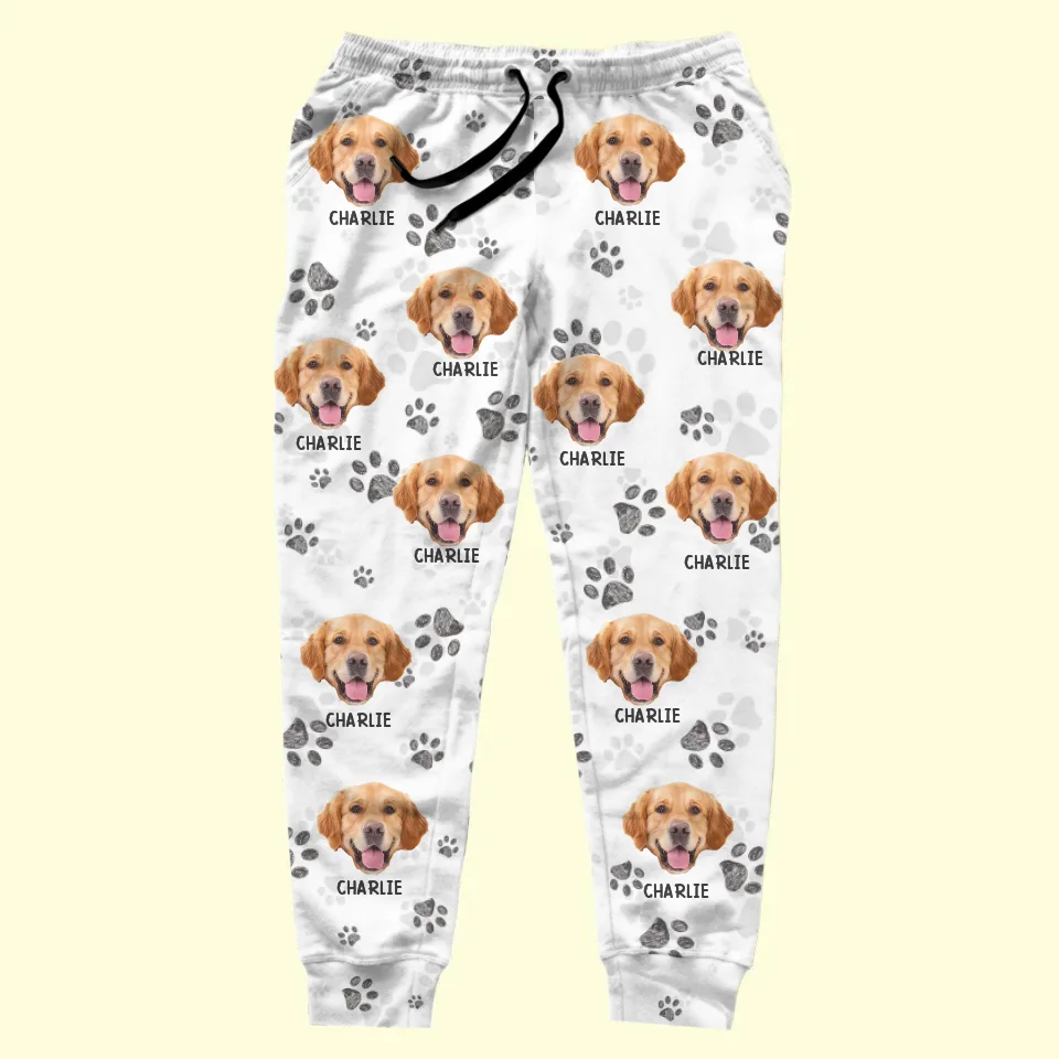 Custom Photo My Best Friend Has Four Paws - Dog & Cat Personalized Custom Unisex Sweatpants - Christmas Gift For Pet Owners, Pet Lovers - Image 2
