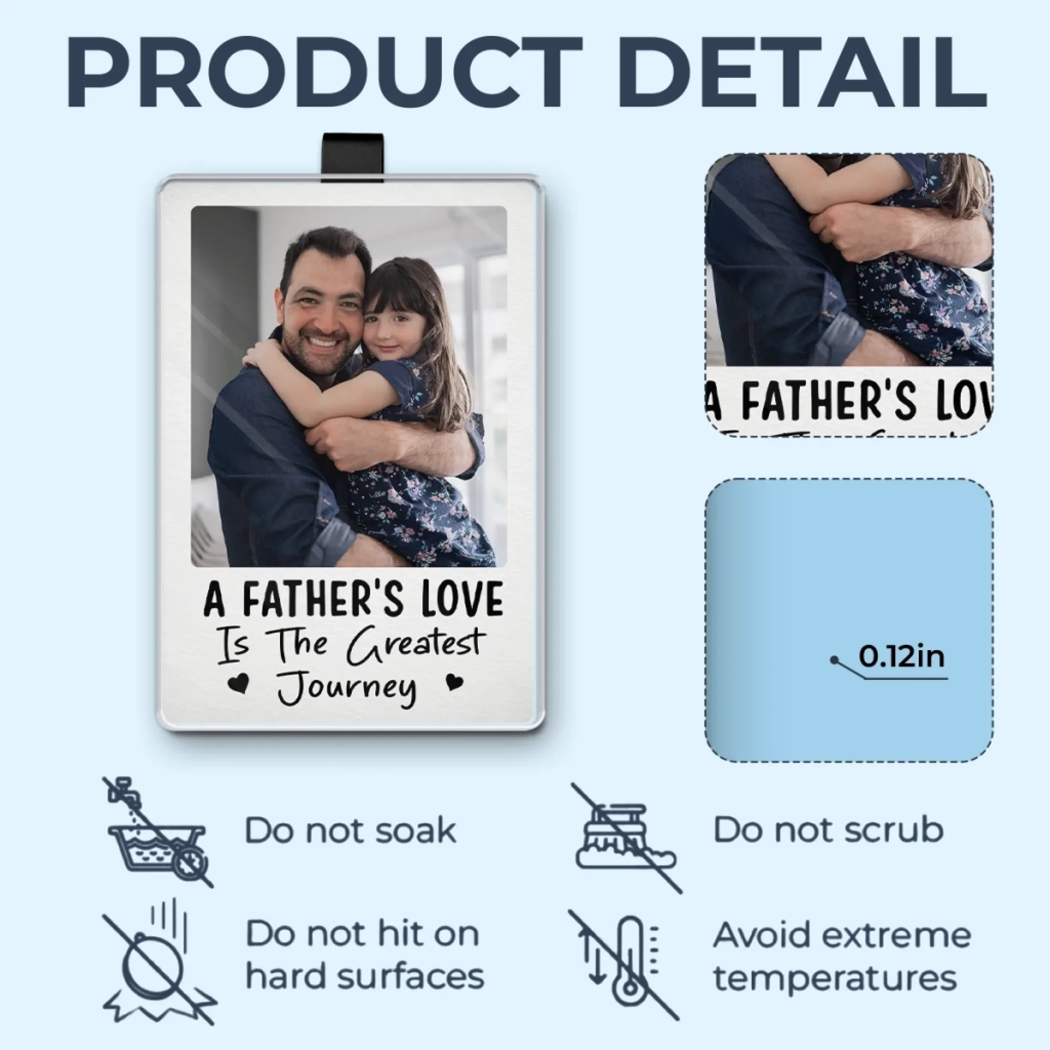 Custom Photo My Hero Drives This Car - Family Personalized Custom Acrylic Car Visor Clip - Father's Day, Gift For Dad, Grandpa - Image 5