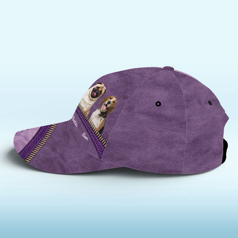 Custom Photo My Kids Have Paws - Dog & Cat Personalized Custom Hat, All Over Print Classic Cap - Gift For Pet Owners, Pet Lovers - Image 5