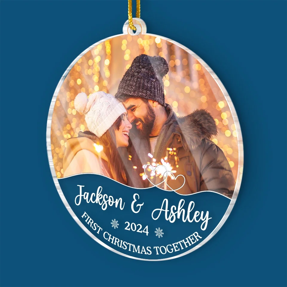 Custom Photo My Love For You Is Evergreen - Couple Personalized Custom Ornament - Acrylic Custom Shaped - Christmas Gift For Husband Wife, Anniversary, First Christmas - Image 3