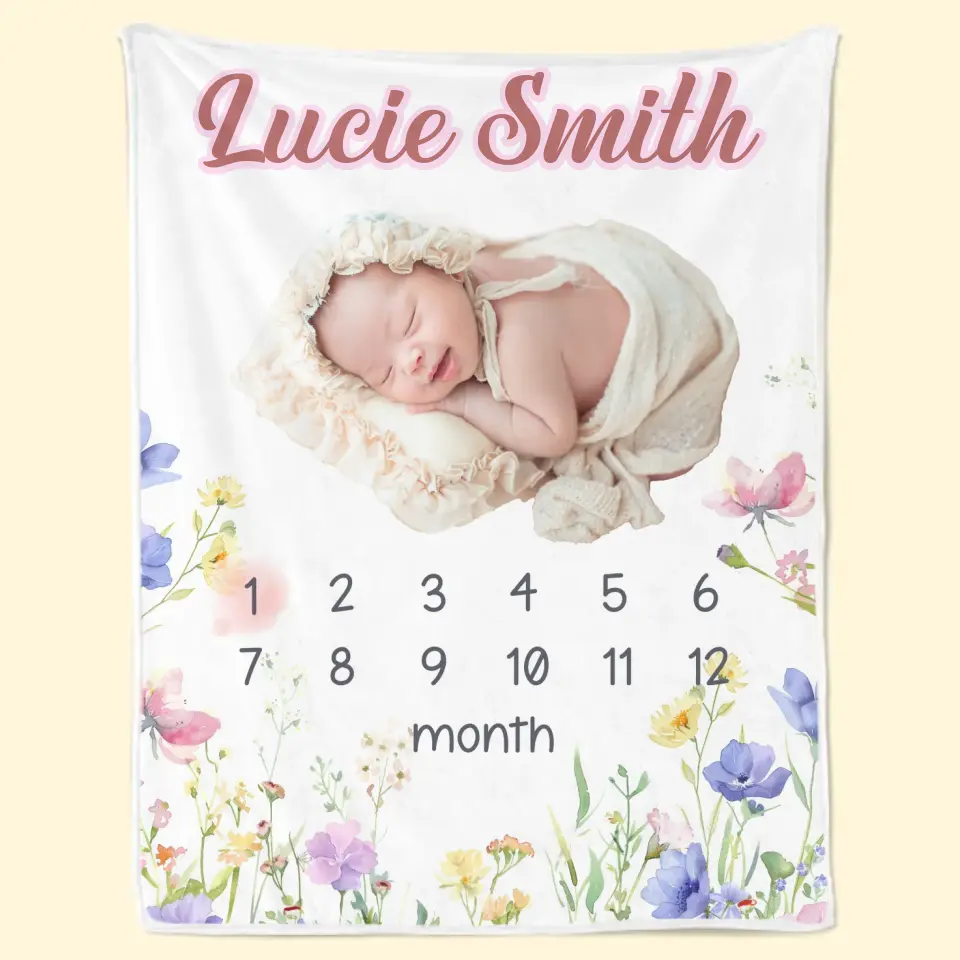 Custom Photo My New World Starts With You - Family Personalized Custom Baby Blanket - Gift For Baby Kids, Newborn Baby - Image 7