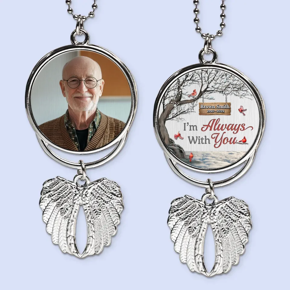 Custom Photo Not A Day Goes By That You're Not Missed - Personalized Custom Memorial Charm Angel Wings - Sympathy Gift For Family Members - Image 2