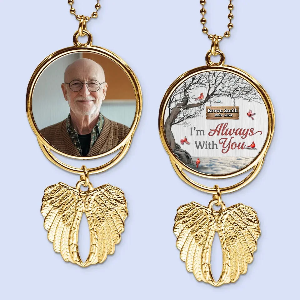 Custom Photo Not A Day Goes By That You're Not Missed - Personalized Custom Memorial Charm Angel Wings - Sympathy Gift For Family Members - Image 3