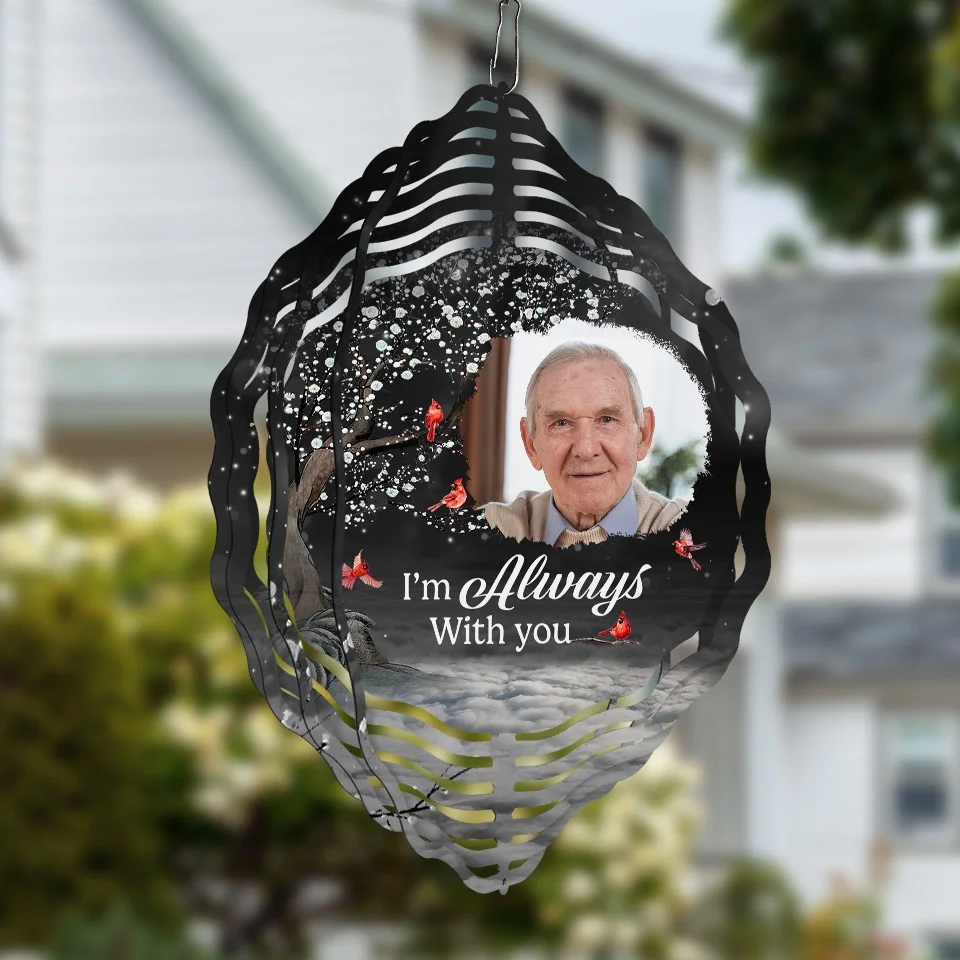 Custom Photo Nothing Can Ever Take Away A Love The Heart Holds - Memorial Personalized Custom Wind Spinner - Sympathy Gift For Family Members - Image 3