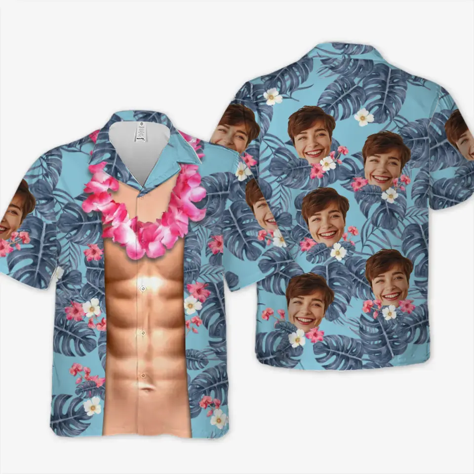 Custom Photo Ocean Air, Salty Hair - Family Personalized Custom Unisex Tropical Hawaiian Aloha Shirt - Summer Vacation Gift, Gift For Family Members - Image 2