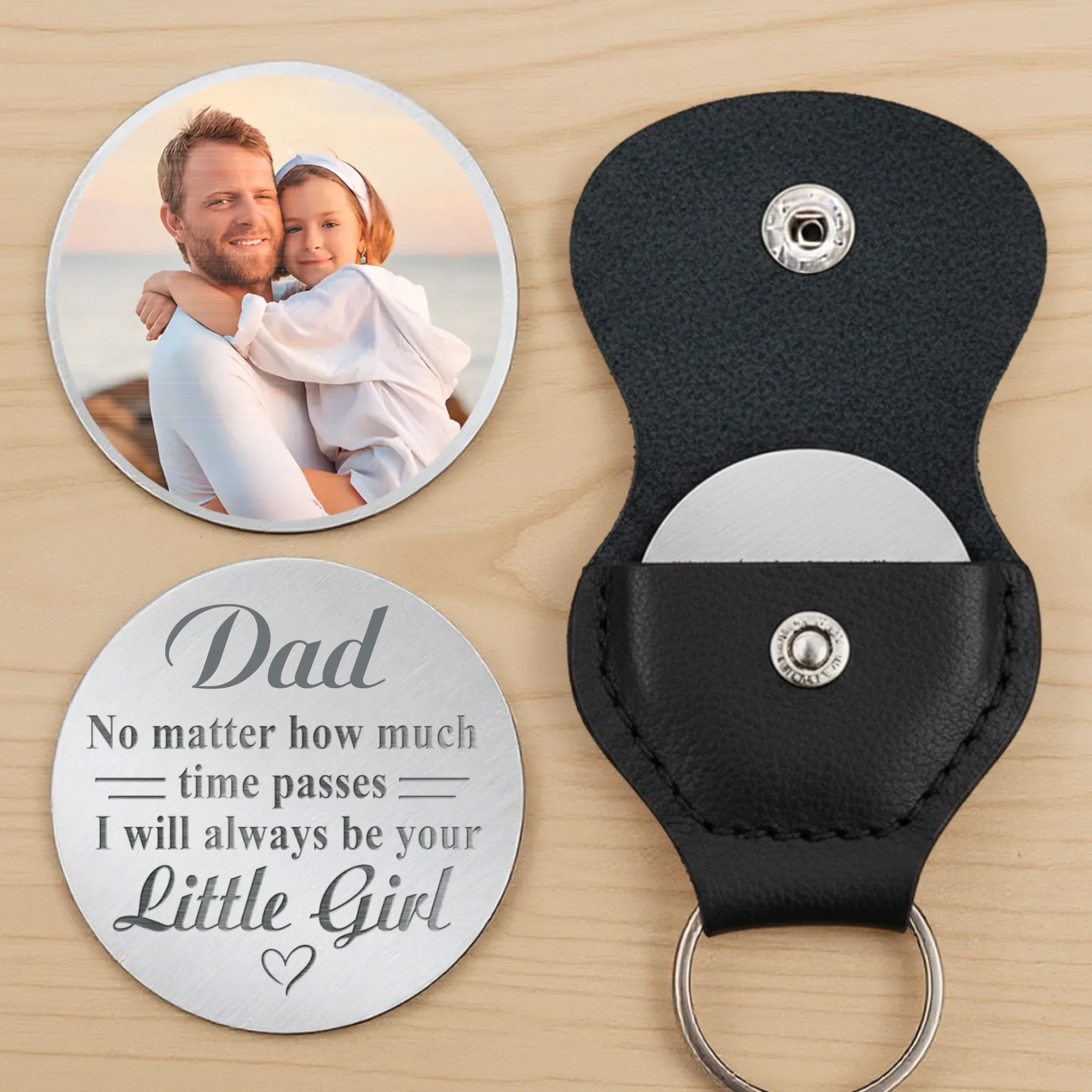 Custom Photo One Hero One Dad - Family Personalized Custom Pocket Hug - Father's Day, Gift For Dad, Grandpa, Son, Daughter, Grandson, Granddaughter - Image 3