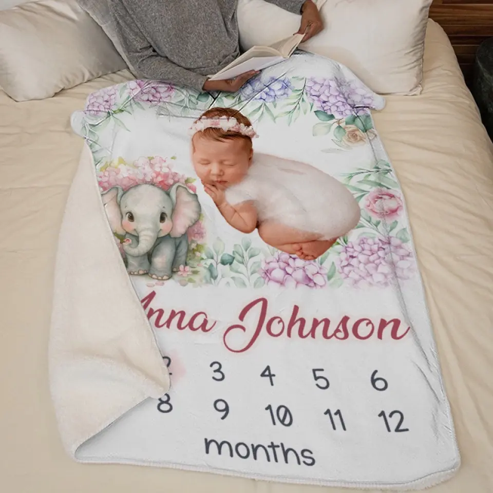 Custom Photo Our Colorful Bouncing Baby Has Entered The World - Family Personalized Custom Baby Blanket - Gift For Baby Kids, Newborn Baby - Image 6