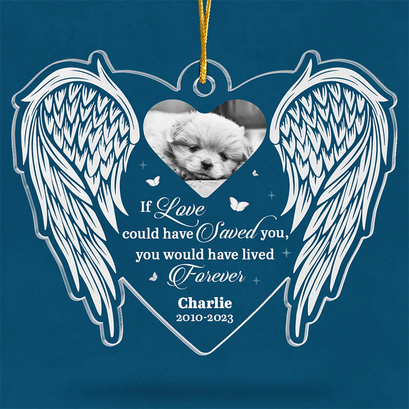 Custom Photo Our Hearts Were Not Ready - Memorial Personalized Custom Ornament - Acrylic Custom Shaped - Christmas Gift, Sympathy Gift For Pet Owners, Pet Lovers - Image 3