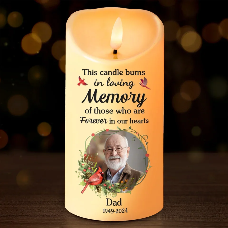 Custom Photo Part Of Me Went With You, Wherever You May Roam - Memorial Personalized Custom LED Candle - New Arrival, Sympathy Gift, Christmas Gift For Family Members