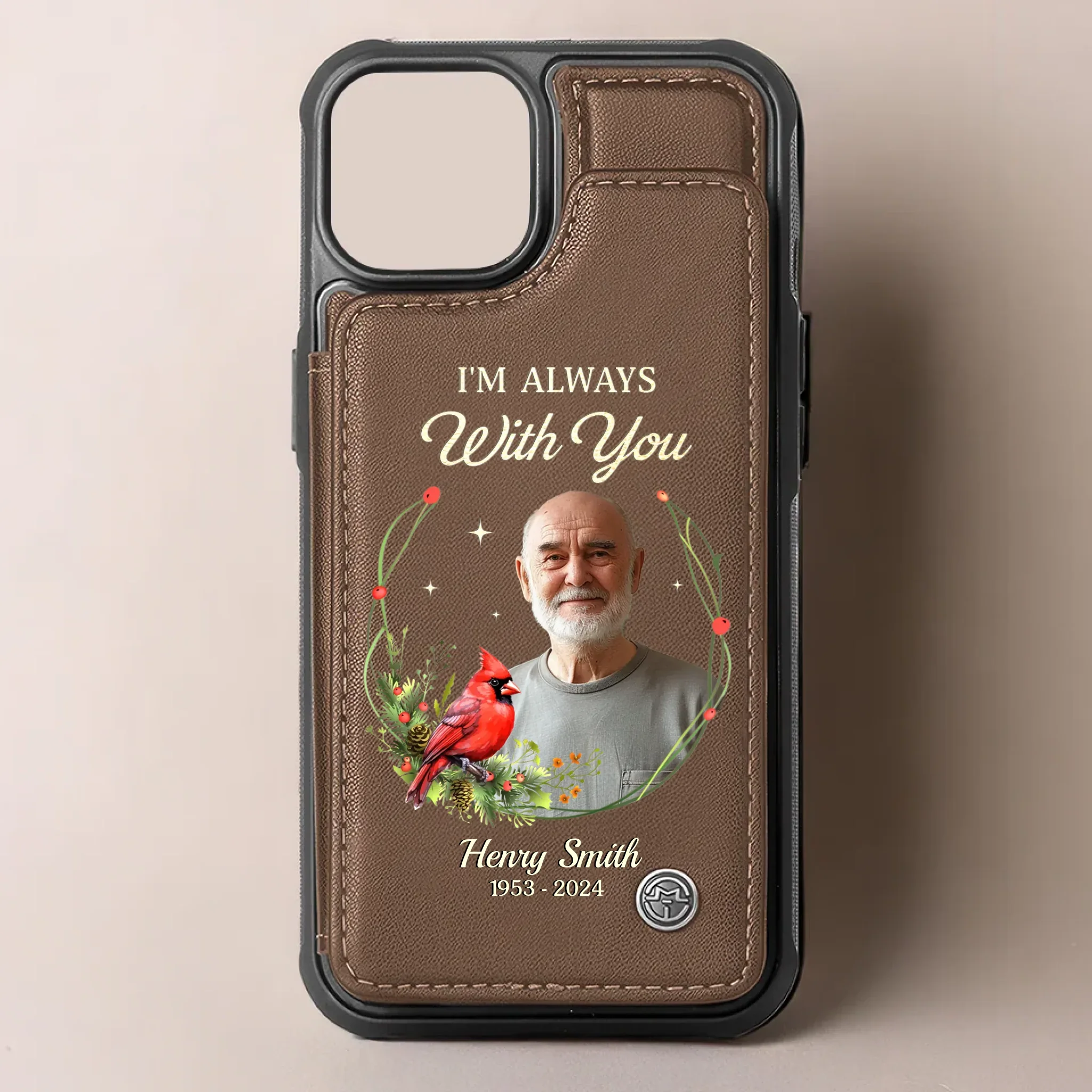 Custom Photo Parted For Now, But Not Forever - Memorial Personalized Custom Leather Flip Wallet Phone Case - Sympathy Gift For Family Members - Image 3