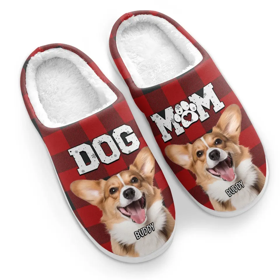 Custom Photo Paws And Relax This Holiday Season With Warm Fluffy Feet - Dog & Cat Personalized Custom Fluffy Slippers - Christmas Gift For Pet Owners, Pet Lovers - Image 4