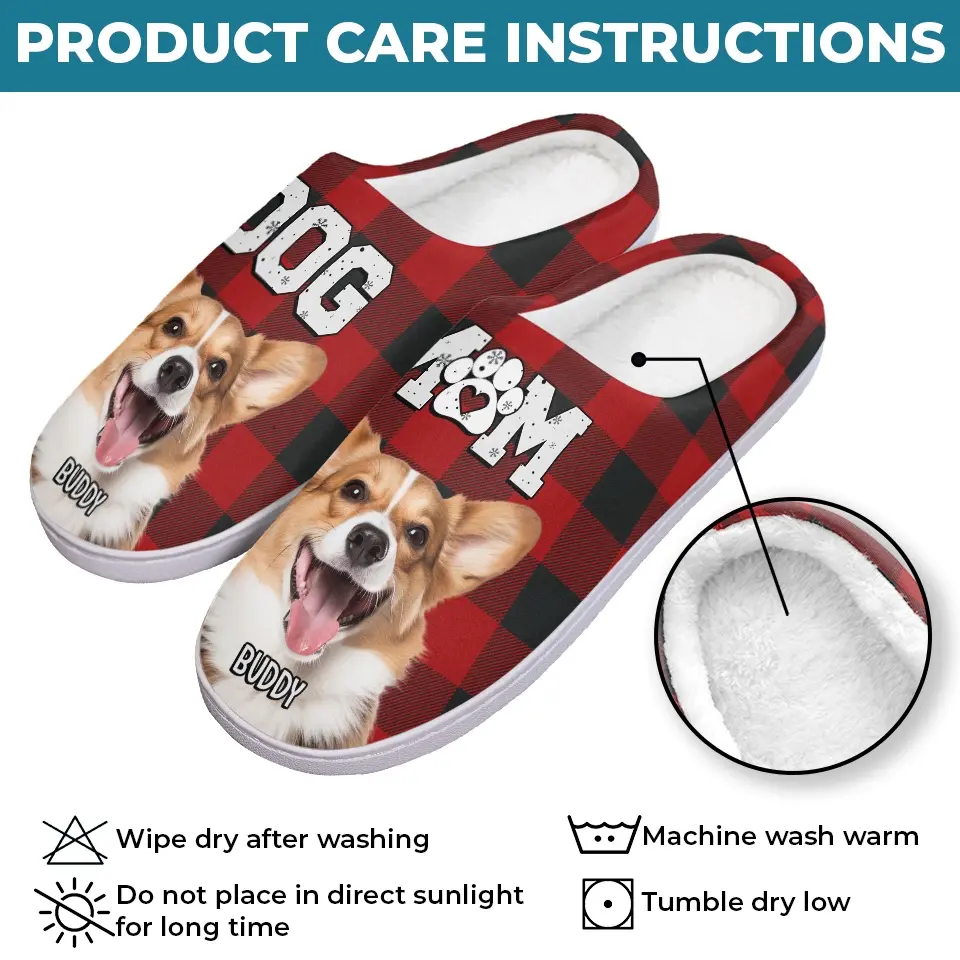 Custom Photo Paws And Relax This Holiday Season With Warm Fluffy Feet - Dog & Cat Personalized Custom Fluffy Slippers - Christmas Gift For Pet Owners, Pet Lovers - Image 5