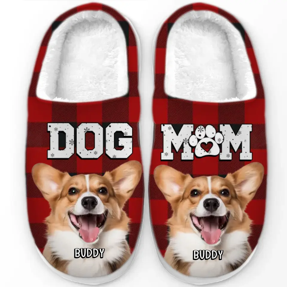 Custom Photo Paws And Relax This Holiday Season With Warm Fluffy Feet - Dog & Cat Personalized Custom Fluffy Slippers - Christmas Gift For Pet Owners, Pet Lovers - Image 6