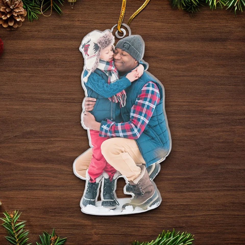 Custom Photo Perfect For Hanging On The Tree And Cherishing Memories Together - Family Personalized Custom Ornament - Acrylic Custom Shaped - Christmas Gift For Dad - Image 5