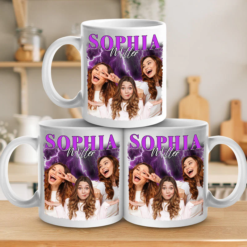 Custom Photo Positive Vibes Positive Life - Family Personalized Custom Mug - Gift For Family Members, Pet Owners, Pet Lovers - Image 3