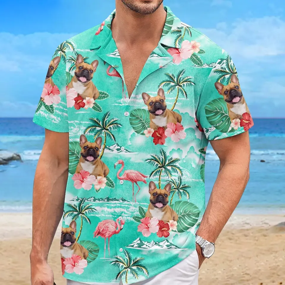 Custom Photo Ready To Go To The Beach - Dog & Cat Personalized Custom Unisex Tropical Hawaiian Aloha Shirt - Summer Vacation Gift, Gift For Pet Owners, Pet Lovers - Image 4