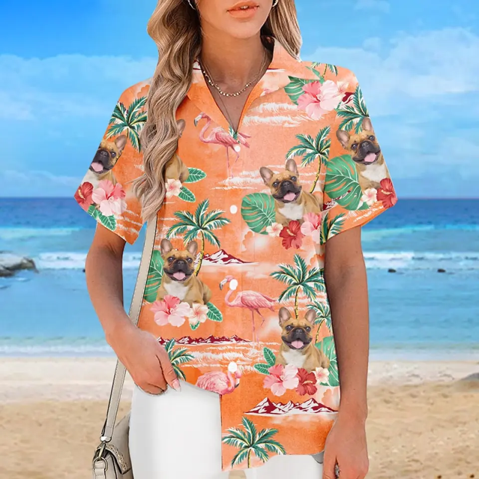 Custom Photo Ready To Go To The Beach - Dog & Cat Personalized Custom Unisex Tropical Hawaiian Aloha Shirt - Summer Vacation Gift, Gift For Pet Owners, Pet Lovers - Image 5